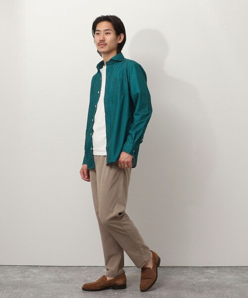 NOLLEY'S LIGHT（ノーリーズライト）の「プリントコール カッタウェイシャツ（シャツ/ブラウス・メンズ・ホワイト系その他/ブルー系その他/グリーン系その他・L/S/M/XL）」の18枚目の写真