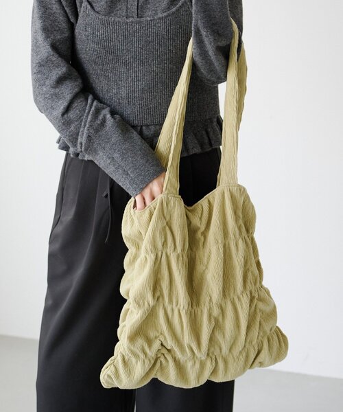 Kastane（カスタネ）の「*ベロアリップルトートバッグ（トートバッグ・レディース・ライトベージュ/ブラック/ダークブラウン・FREE）」の16枚目の写真