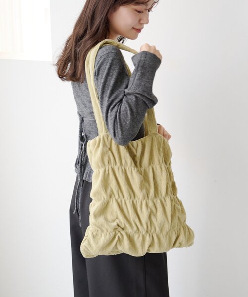 Kastane（カスタネ）の「*ベロアリップルトートバッグ（トートバッグ・レディース・ライトベージュ/ブラック/ダークブラウン・FREE）」の17枚目の写真