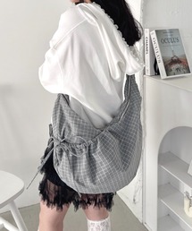 チェックリボンショルダーバッグ