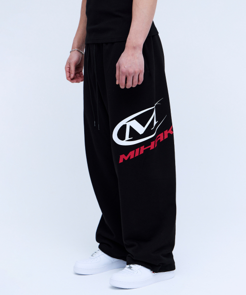 Side Big Logo Wide Pants (BLACK)