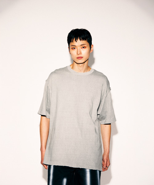 TONSIL(トンスル)の「ピグメントカットオフ半袖Tシャツライトグレー(Tシャツ/カットソー・レディース・ライトグレー・FREE)」の13枚目の写真