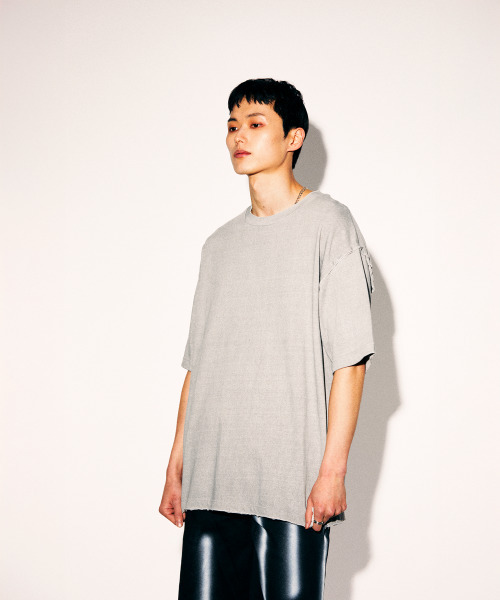 TONSIL(トンスル)の「ピグメントカットオフ半袖Tシャツライトグレー(Tシャツ/カットソー・レディース・ライトグレー・FREE)」の14枚目の写真