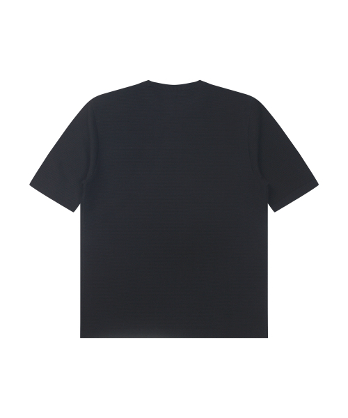 SOLEW(ソル)の「ポケットラウンドネック半袖ニット_ブラック(ニット/セーター・メンズ・その他・SMALL/MEDIUM/LARGE/X-LARGE)」の2枚目の写真