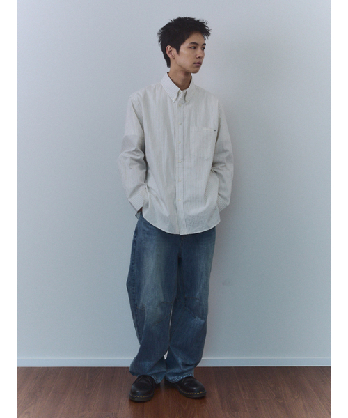 KIJUN MEN（キジュンメンズ）の「Natural Stripe Button Down Shirt Ivory（シャツ/ブラウス・メンズ・その他・MEDIUM/LARGE/X-LARGE）」の8枚目の写真