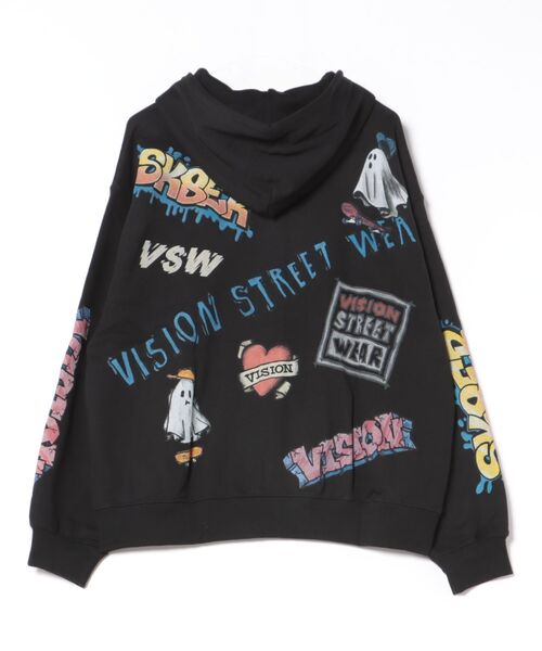 VISION STREET WEAR（ヴィジョンストリートウェア）の「Ghost ZIP パーカー（パーカー・メンズ・ブラック・L/M）」の8枚目の写真