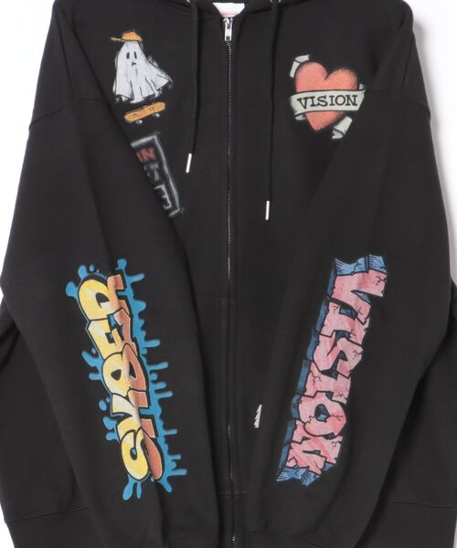 VISION STREET WEAR（ヴィジョンストリートウェア）の「Ghost ZIP パーカー（パーカー・メンズ・ブラック・L/M）」の9枚目の写真