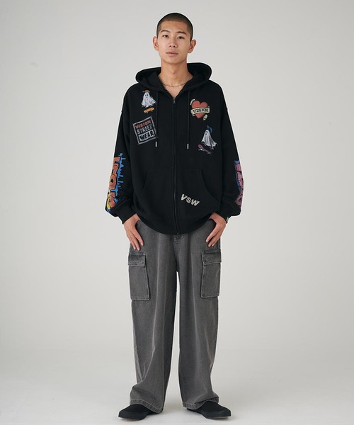 VISION STREET WEAR（ヴィジョンストリートウェア）の「Ghost ZIP パーカー（パーカー・メンズ・ブラック・L/M）」の6枚目の写真