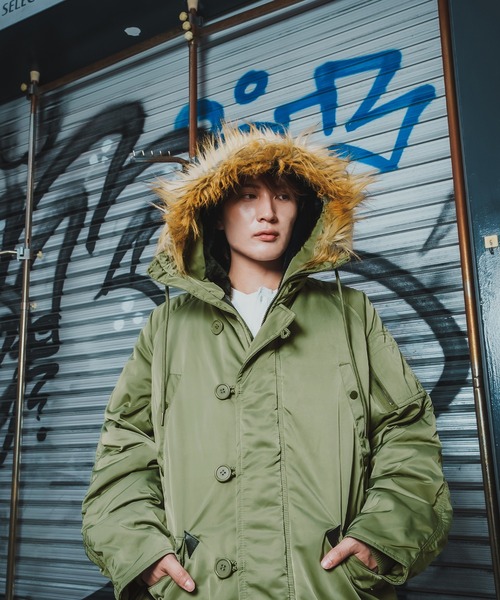 En serio TOKYO(エンソリオトーキョー)の「N-3Bフライトジャケット(ダウンジャケット/コート・メンズ・カーキ/ブラック・MEDIUM/LARGE/X-LARGE)」の10枚目の写真