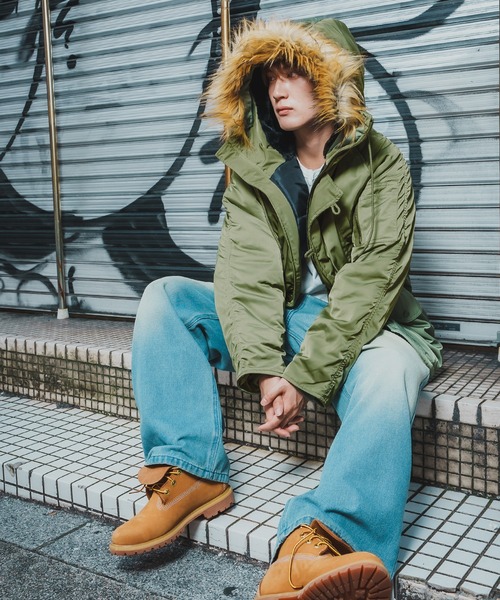 En serio TOKYO(エンソリオトーキョー)の「N-3Bフライトジャケット(ダウンジャケット/コート・メンズ・カーキ/ブラック・MEDIUM/LARGE/X-LARGE)」の11枚目の写真
