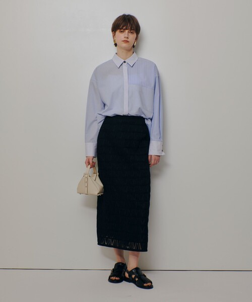 allureville(アルアバイル)の「クロッシェ風レーススカート(スカート・レディース・ブラック/ホワイト・1/2)」の19枚目の写真