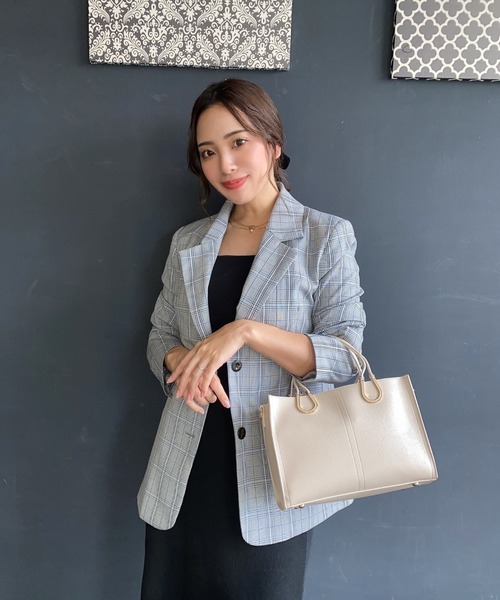 LEBELIER(ルベリエ)の「エポメタルカラー2WAY(トートバッグ・レディース・グレー系その他/ブラック/アイボリー/グレー/ネイビー/ワイン・FREE)」の4枚目の写真