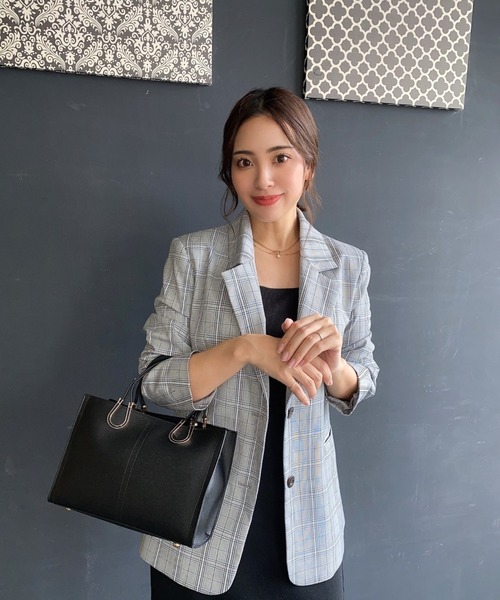 LEBELIER(ルベリエ)の「エポメタルカラー2WAY(トートバッグ・レディース・グレー系その他/ブラック/アイボリー/グレー/ネイビー/ワイン・FREE)」の2枚目の写真