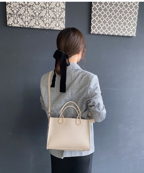 LEBELIER(ルベリエ)の「エポメタルカラー2WAY(トートバッグ・レディース・グレー系その他/ブラック/アイボリー/グレー/ネイビー/ワイン・FREE)」の10枚目の写真