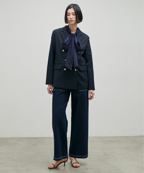 LARUTA（ラルータ）の「【LARUTA】セレモニー対応可／ボータイリボンギャザーブラウス（シャツ/ブラウス・レディース・ネイビー/オフホワイト/サックスブルー・FREE）」の21枚目の写真