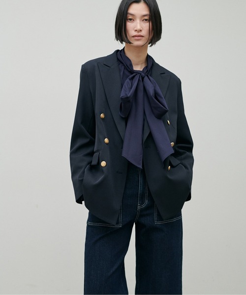 LARUTA（ラルータ）の「【LARUTA】セレモニー対応可／ボータイリボンギャザーブラウス（シャツ/ブラウス・レディース・ネイビー/オフホワイト/サックスブルー・FREE）」の20枚目の写真