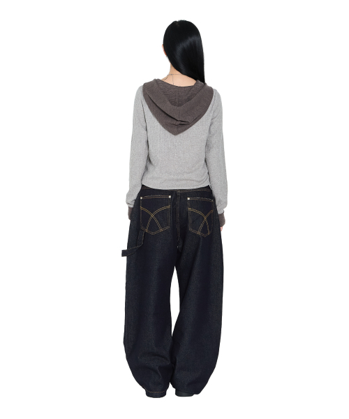 AAKAM（アーカム）の「Lined Double Knee Denim Pants (Blue)（デニムパンツ・レディース・その他・1/2）」の7枚目の写真