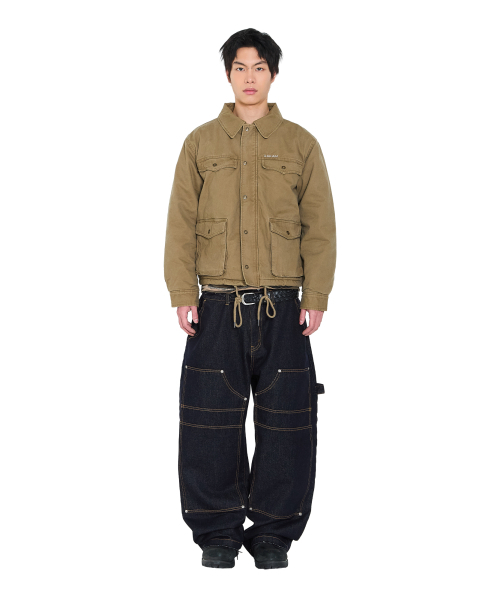 AAKAM（アーカム）の「Lined Double Knee Denim Pants (Blue)（デニムパンツ・レディース・その他・1/2）」の10枚目の写真