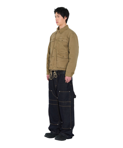 AAKAM（アーカム）の「Lined Double Knee Denim Pants (Blue)（デニムパンツ・レディース・その他・1/2）」の11枚目の写真