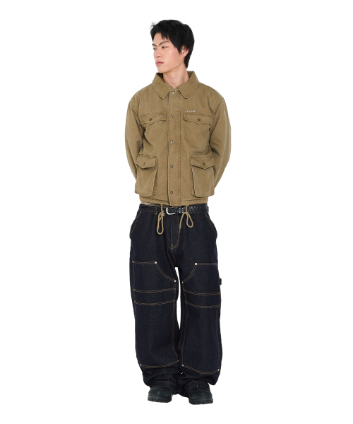 AAKAM（アーカム）の「Lined Double Knee Denim Pants (Blue)（デニムパンツ・レディース・その他・1/2）」の14枚目の写真