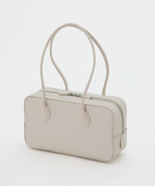 martinique（マルティニーク）の「《追加》《別注》【MAISON CANAU/メゾンカナウ】EW-MINI-BOXBOSTON（ハンドバッグ・レディース・ブラック/アイボリー・FREE）」の2枚目の写真