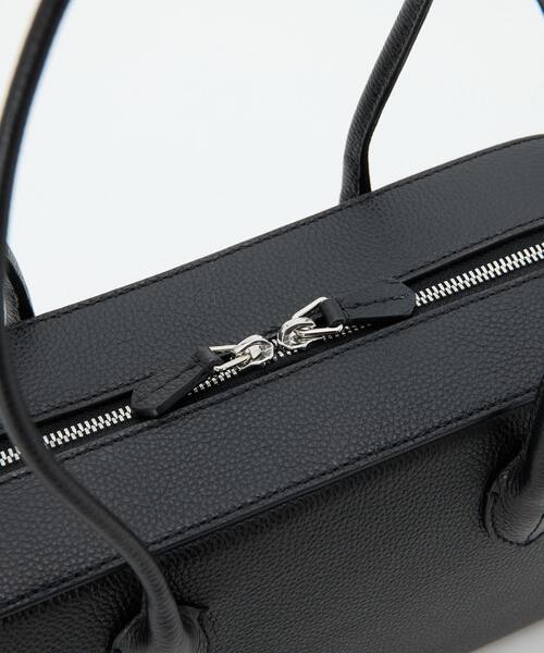 martinique（マルティニーク）の「《追加》《別注》【MAISON CANAU/メゾンカナウ】EW-MINI-BOXBOSTON（ハンドバッグ・レディース・ブラック/アイボリー・FREE）」の8枚目の写真