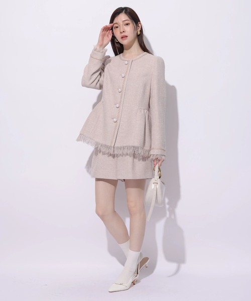 Rirandture(リランドチュール)の「ツィードハイウエストショートパンツ(その他パンツ・レディース・ピンクベージュ・0/1/2)」の8枚目の写真