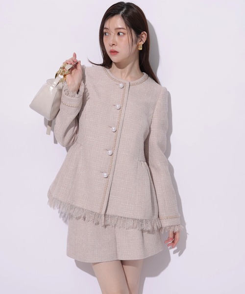 Rirandture(リランドチュール)の「ツィードハイウエストショートパンツ(その他パンツ・レディース・ピンクベージュ・0/1/2)」の9枚目の写真