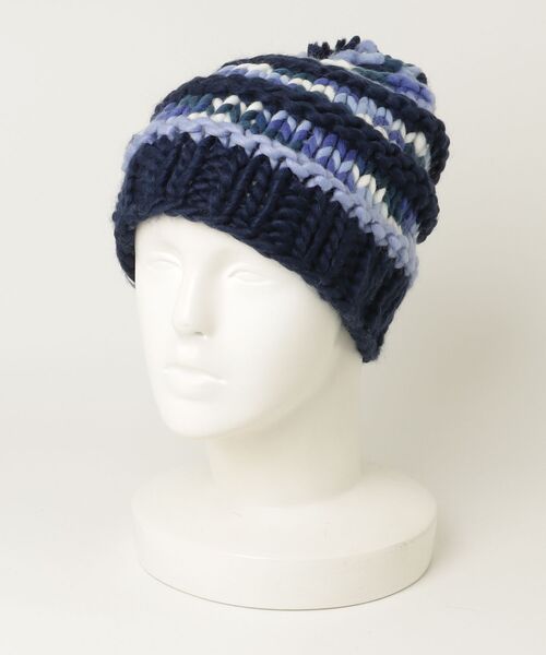 newhattan（ニューハッタン）の「【T14】【new hattan/ニューハッタン】100% acrylic hand knitted hats with velvet lining（ニットキャップ/ビーニー・メンズ・C/ブラック/A/B・FREE）」の3枚目の写真