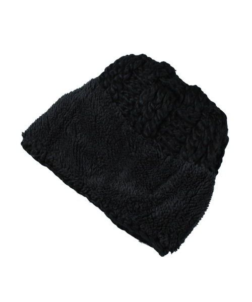 newhattan（ニューハッタン）の「【T14】【new hattan/ニューハッタン】100% acrylic hand knitted hats with velvet lining（ニットキャップ/ビーニー・メンズ・C/ブラック/A/B・FREE）」の7枚目の写真