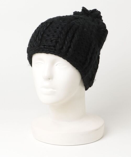 newhattan（ニューハッタン）の「【T14】【new hattan/ニューハッタン】100% acrylic hand knitted hats with velvet lining（ニットキャップ/ビーニー・メンズ・C/ブラック/A/B・FREE）」の9枚目の写真