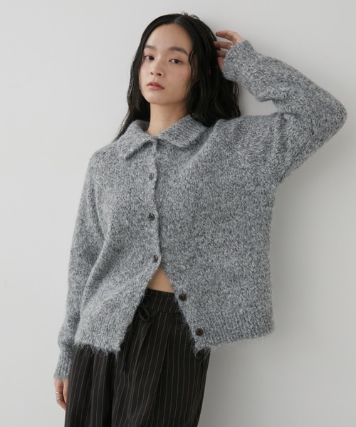 ミックスボリュームハイネックニット（ニット/セーター）｜Aunt