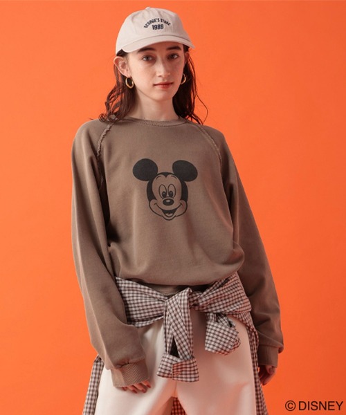 GEORGE'S(ジョージズ)の「【DISNEY】ミッキーマウス/ラグランスウェット(スウェット・レディース・チャコールグレー/杢グレー/キャメル・FREE)」の3枚目の写真