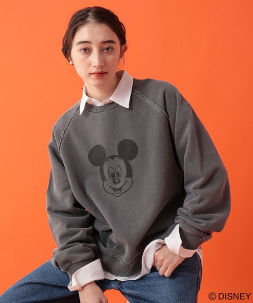 GEORGE'S(ジョージズ)の「【DISNEY】ミッキーマウス/ラグランスウェット(スウェット・レディース・チャコールグレー/杢グレー/キャメル・FREE)」の2枚目の写真