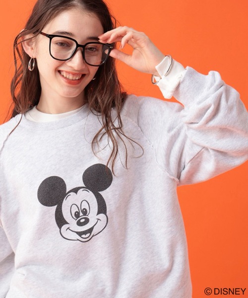 GEORGE'S(ジョージズ)の「【DISNEY】ミッキーマウス/ラグランスウェット(スウェット・レディース・チャコールグレー/杢グレー/キャメル・FREE)」の8枚目の写真