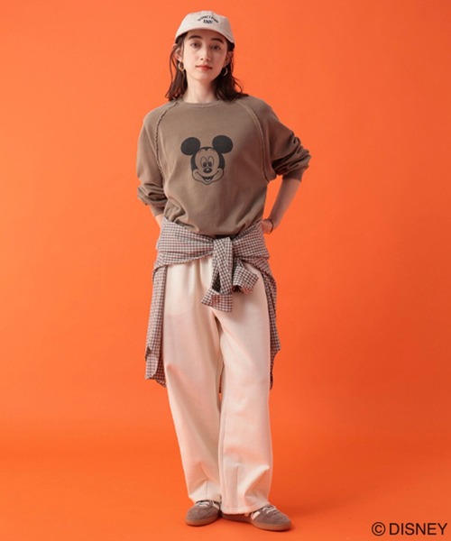 GEORGE'S(ジョージズ)の「【DISNEY】ミッキーマウス/ラグランスウェット(スウェット・レディース・チャコールグレー/杢グレー/キャメル・FREE)」の19枚目の写真