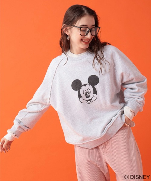 GEORGE'S(ジョージズ)の「【DISNEY】ミッキーマウス/ラグランスウェット(スウェット・レディース・チャコールグレー/杢グレー/キャメル・FREE)」の6枚目の写真