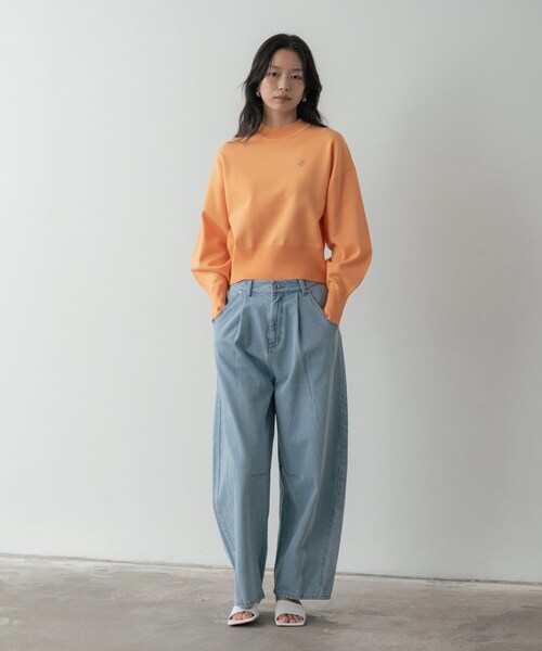 GALLEST(ギャレスト)の「バレルデニムパンツ(デニムパンツ・レディース・ネイビー/ホワイト/ブルー・36/38/40)」の12枚目の写真