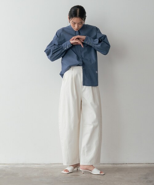 GALLEST(ギャレスト)の「バレルデニムパンツ(デニムパンツ・レディース・ネイビー/ホワイト/ブルー・36/38/40)」の22枚目の写真
