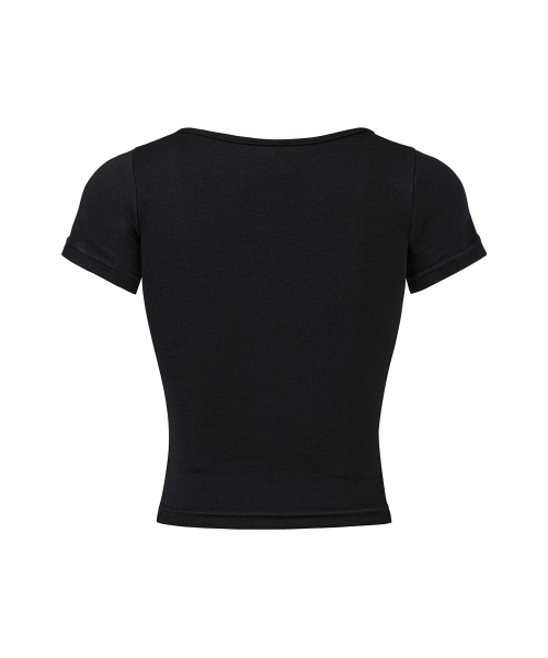 MIHAK（ミハク）の「メタルクリップスクエアネッククロップTシャツ(ブラック)（Tシャツ/カットソー・レディース・その他・1/2）」の10枚目の写真