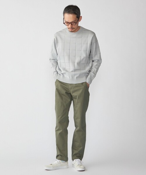 SHIPS（シップス）の「SHIPS:〈手洗い可能〉アモッサ ブロックリンクス ロングスリーブ（ニット/セーター・メンズ・ネイビー/オフホワイト/グレー・X-LARGE/LARGE/MEDIUM/SMALL）」の6枚目の写真