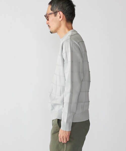 SHIPS（シップス）の「SHIPS:〈手洗い可能〉アモッサ ブロックリンクス ロングスリーブ（ニット/セーター・メンズ・ネイビー/オフホワイト/グレー・X-LARGE/LARGE/MEDIUM/SMALL）」の10枚目の写真
