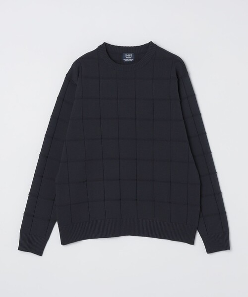 SHIPS（シップス）の「SHIPS:〈手洗い可能〉アモッサ ブロックリンクス ロングスリーブ（ニット/セーター・メンズ・ネイビー/オフホワイト/グレー・X-LARGE/LARGE/MEDIUM/SMALL）」の21枚目の写真