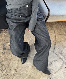 ROGER AND RAW | ストライプブラックデニムパンツ(デニムパンツ)