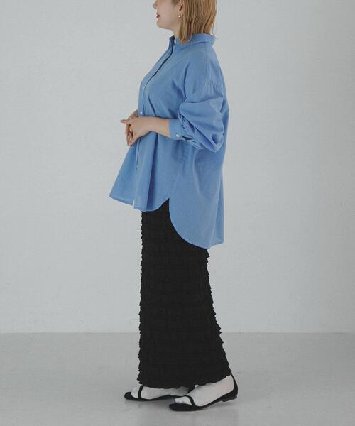 URBAN RESEARCH Sonny Label(アーバンリサーチサニーレーベル)の「『WEB限定』カットフリルナロースカート(スカート・レディース・ブラック・TALL/LARGE/MEDIUM/SMALL)」の2枚目の写真