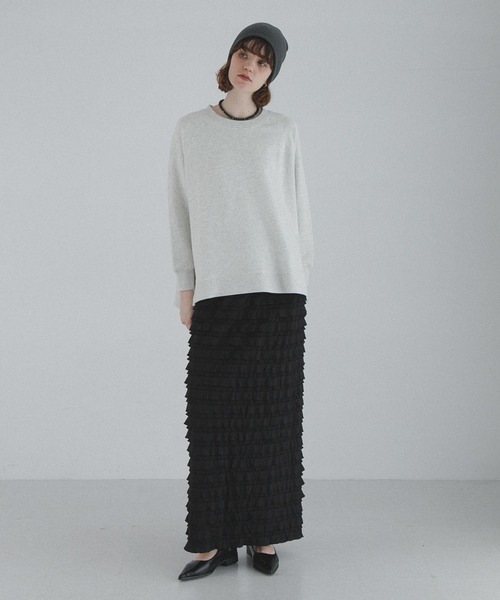 URBAN RESEARCH Sonny Label（アーバンリサーチサニーレーベル）の「『WEB限定』カットフリルナロースカート（スカート・レディース・ブラック・TALL/LARGE/MEDIUM/SMALL）」の9枚目の写真