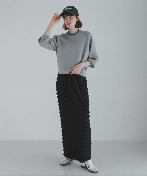 URBAN RESEARCH Sonny Label（アーバンリサーチサニーレーベル）の「『WEB限定』カットフリルナロースカート（スカート・レディース・ブラック・TALL/LARGE/MEDIUM/SMALL）」の8枚目の写真