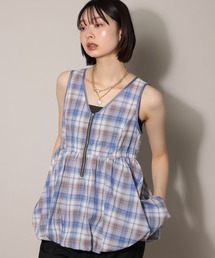 PAGEBOY | シアーチェックバルーンチュニ(その他トップス)