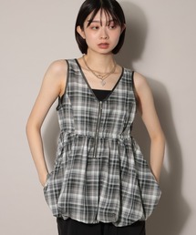 PAGEBOY | シアーチェックバルーンチュニ(その他トップス)