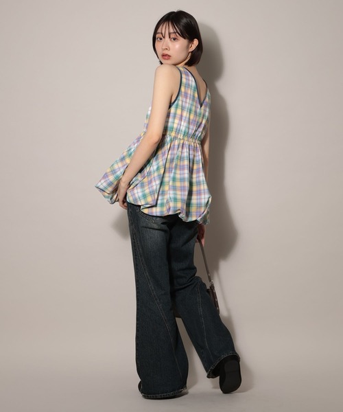 PAGEBOY（ページボーイ）の「シアーチェックバルーンチュニ（その他トップス・レディース・イエロー/ブルー/ブラック・FREE）」の18枚目の写真